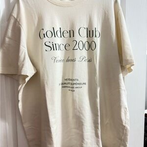 Golden Goose Cream Graphic Tee